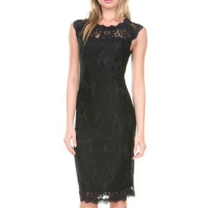 NWTs Sleeveless black lace cocktail dress